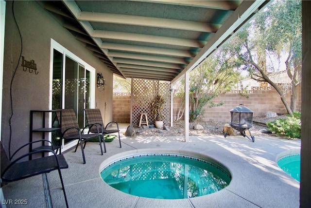 view of pool with a patio