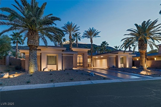 view of front of home featuring a garage