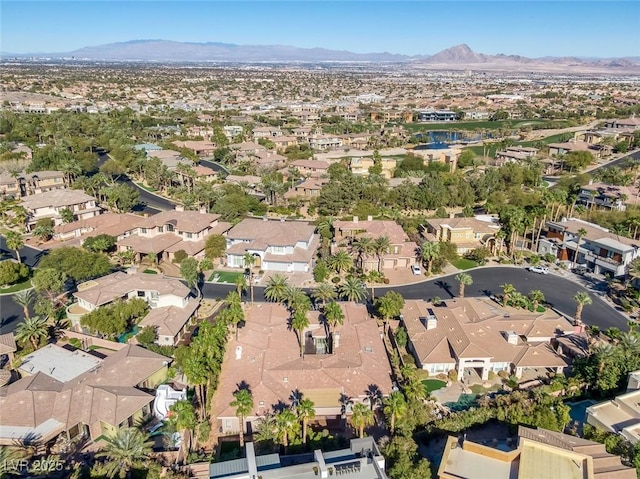 aerial view featuring a mountain view