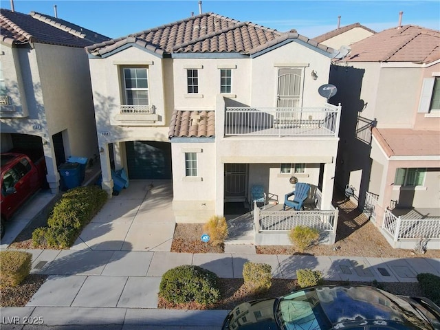 rear view of house with a balcony