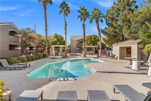 view of pool with a patio area