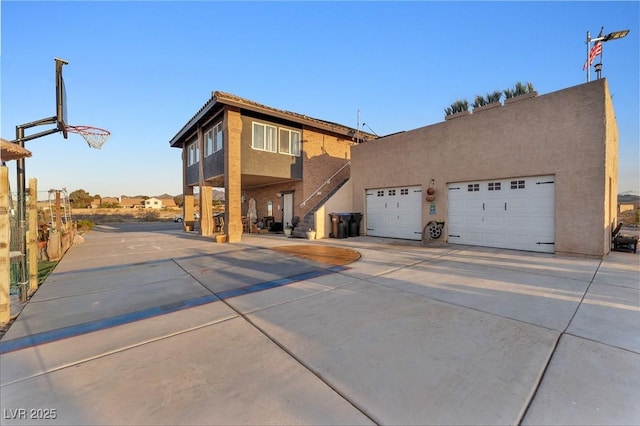 view of front of home with stucco siding