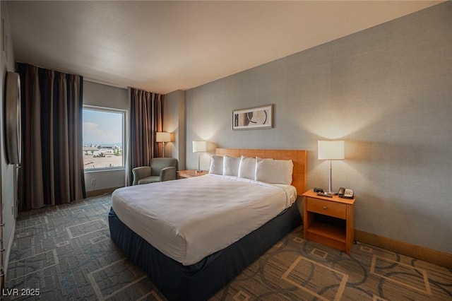 view of carpeted bedroom