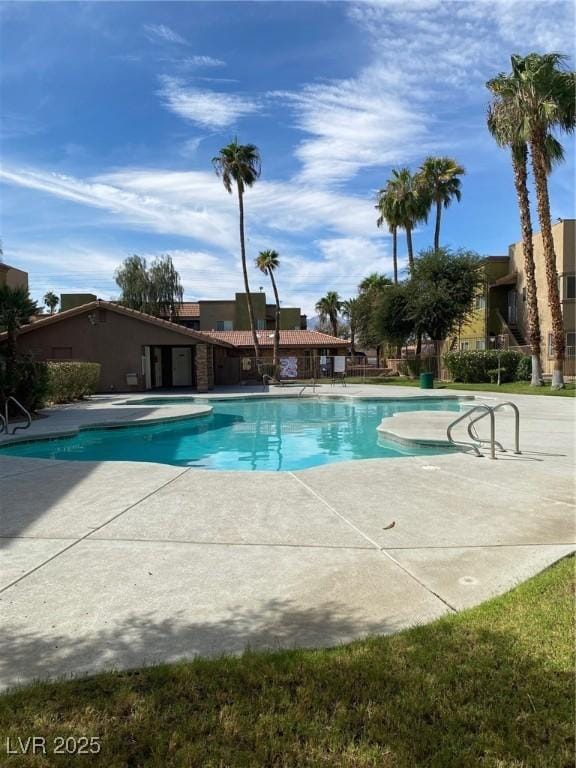 view of pool with a patio