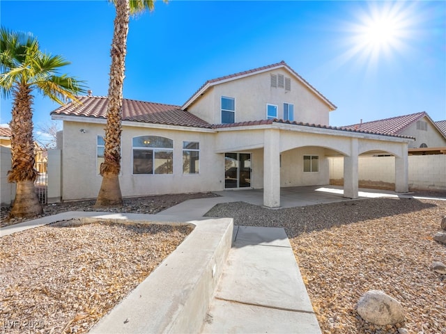 view of front of house with a patio