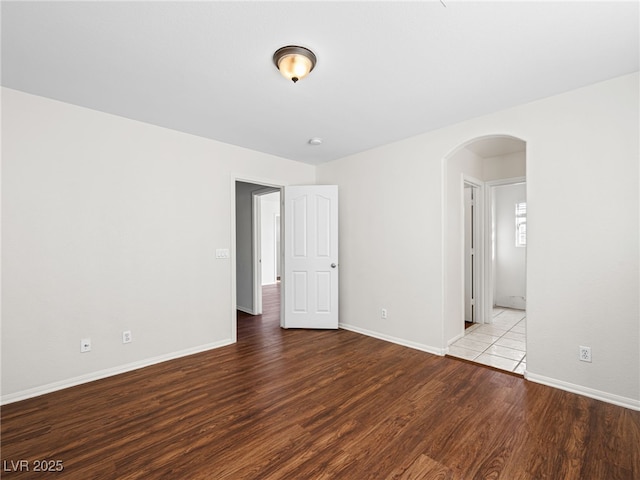 empty room featuring light hardwood / wood-style flooring