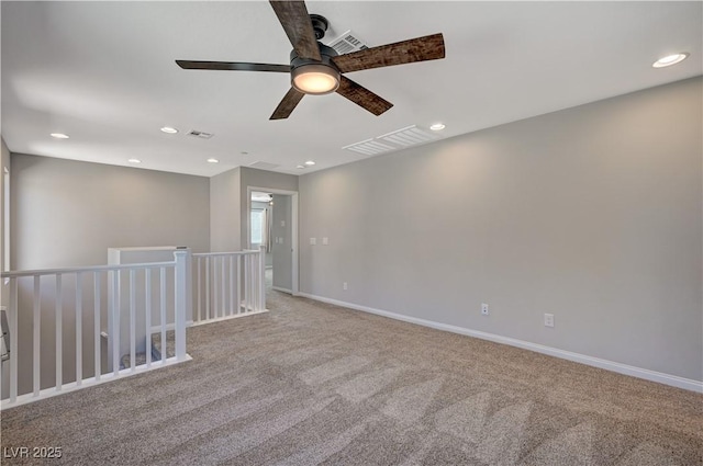 view of carpeted spare room