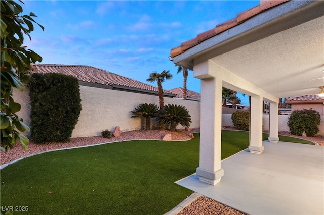 view of yard featuring a patio area