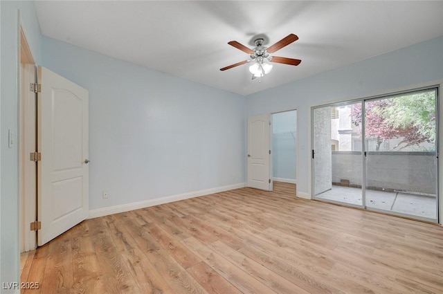 1701 King James St Unit 101, Las Vegas, NV 89144 - empty room featuring light wood-type flooring, ceiling fan, and baseboards