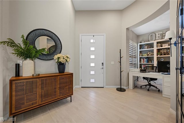 foyer featuring light hardwood / wood-style floors