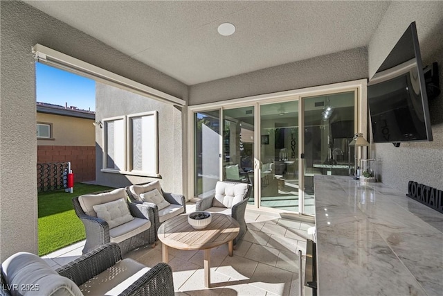 view of patio featuring outdoor lounge area