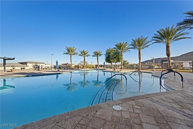 view of pool featuring a patio area