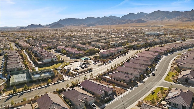 bird's eye view featuring a mountain view