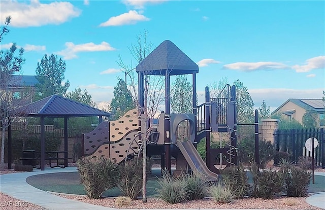 view of jungle gym