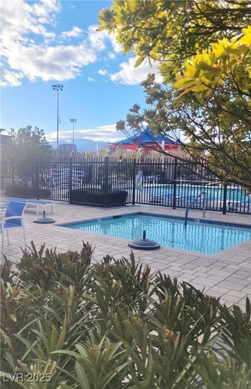 view of pool featuring a patio area