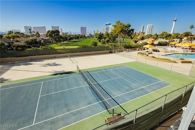 view of tennis court