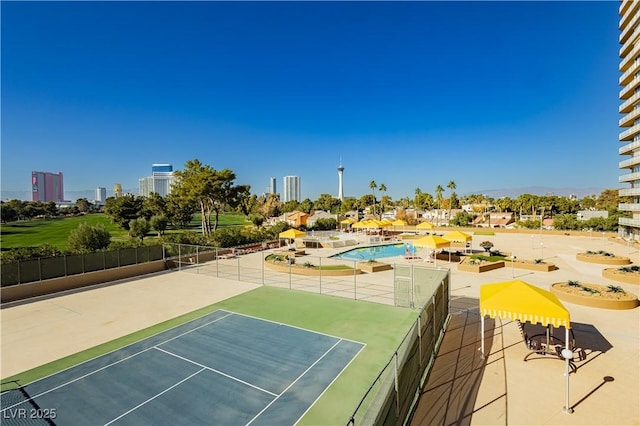 view of tennis court