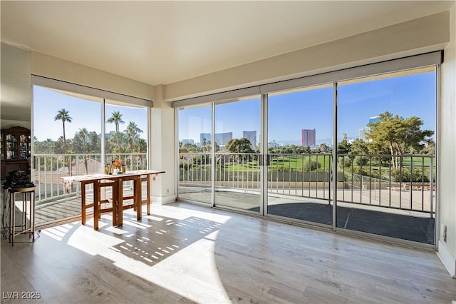 view of sunroom