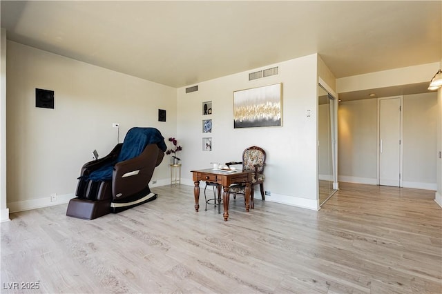 misc room featuring light hardwood / wood-style floors