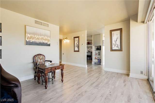 interior space featuring light hardwood / wood-style flooring