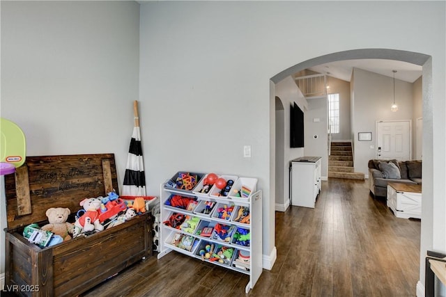 3320 Haven Beach Way, Las Vegas, NV 89117 - bedroom featuring wood finished floors, baseboards, and arched walkways