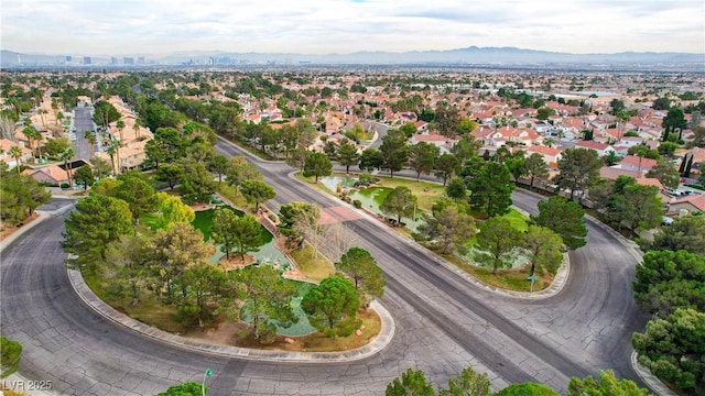 3320 Haven Beach Way, Las Vegas, NV 89117 - aerial view of property and surrounding area with mountains
