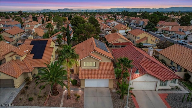 3320 Haven Beach Way, Las Vegas, NV 89117 - aerial view at dusk of a residential view and a mountain view