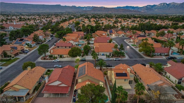 3320 Haven Beach Way, Las Vegas, NV 89117 - aerial view at dusk of a residential view and a mountain view
