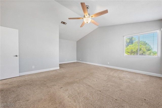 3320 Haven Beach Way, Las Vegas, NV 89117 - bonus room featuring a ceiling fan, lofted ceiling, and carpet flooring