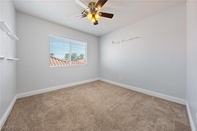 3320 Haven Beach Way, Las Vegas, NV 89117 - carpeted empty room featuring ceiling fan and baseboards