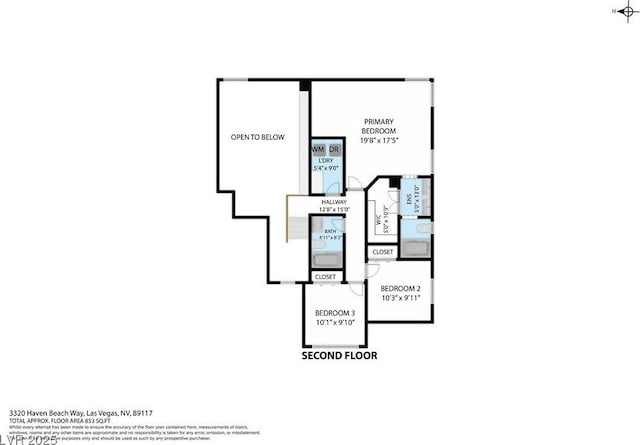 3320 Haven Beach Way, Las Vegas, NV 89117 - view of floor plan / room layout