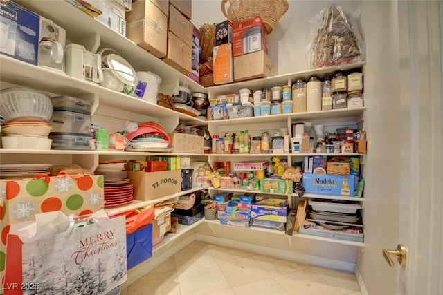 view of pantry