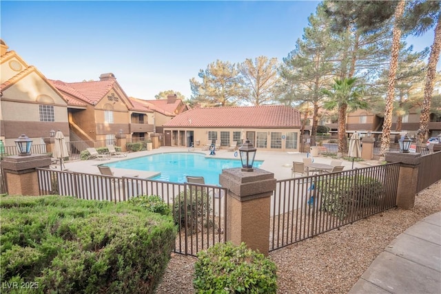 view of pool with a patio area