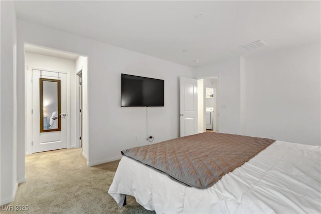 view of carpeted bedroom