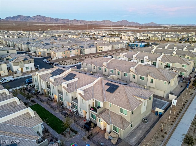 aerial view featuring a mountain view