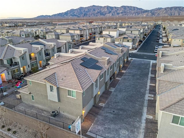 aerial view featuring a mountain view