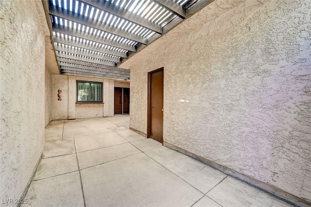 view of patio / terrace featuring a pergola