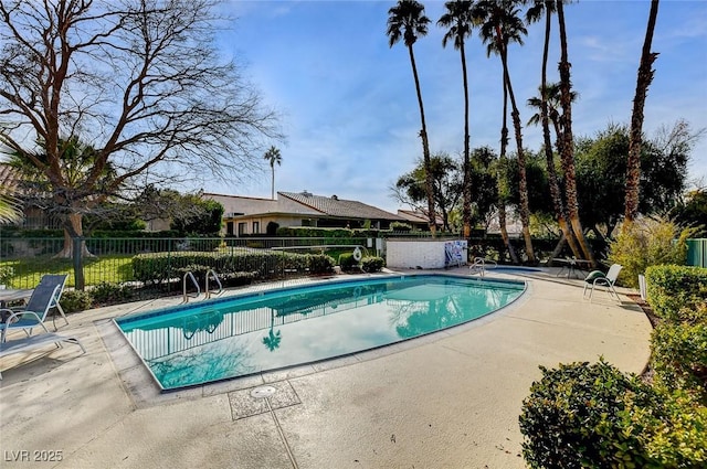 view of pool featuring a patio area