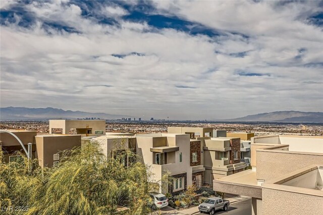 city view with a mountain view