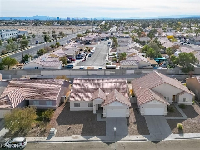 bird's eye view featuring a mountain view