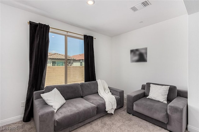 view of carpeted living room