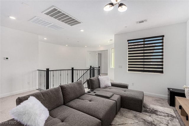 view of carpeted living room