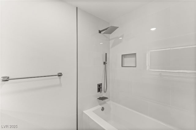 bathroom featuring bathtub / shower combination