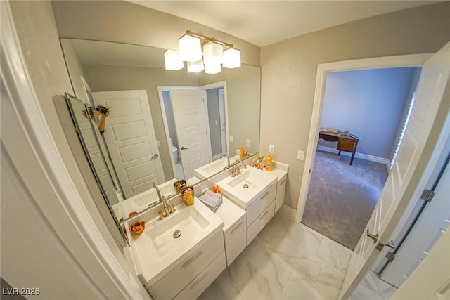 bathroom featuring vanity