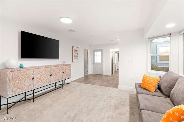 view of carpeted living room