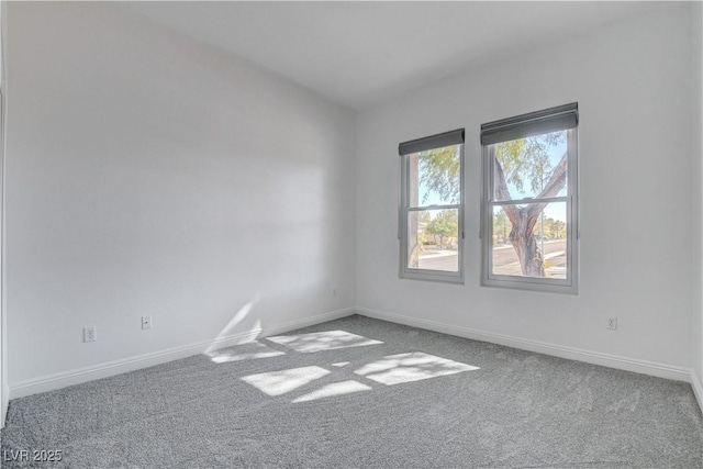 view of carpeted spare room