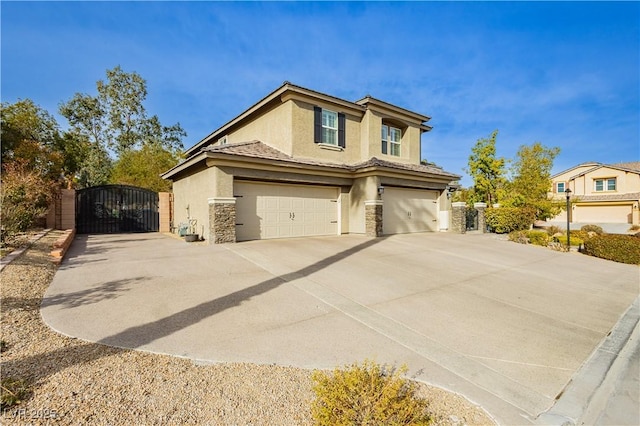 view of front of home featuring a garage