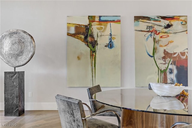 dining room featuring light wood-type flooring