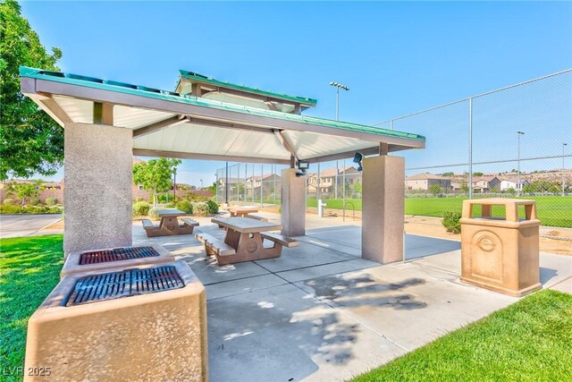 view of patio with a gazebo