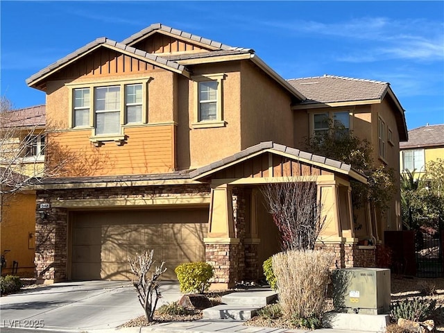 craftsman-style home featuring a garage